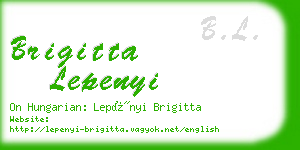 brigitta lepenyi business card